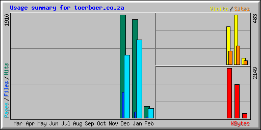 Usage summary for toerboer.co.za