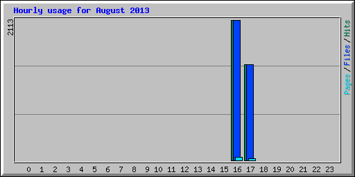 Hourly usage for August 2013